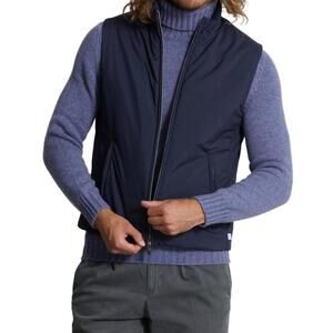 NEW FEDELI olgiata airstop zip vest in navy